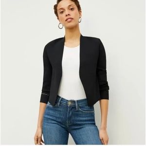 NWT MM LAFLEUR Sant Ambroeus Jardigan Open Cardigan in Black Size +2